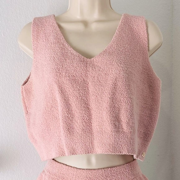 Buffbunny Buff Bunny Loop Yarn Terry Short Set Cami Cropped Tank Top Loungwear - Picture 8 of 13